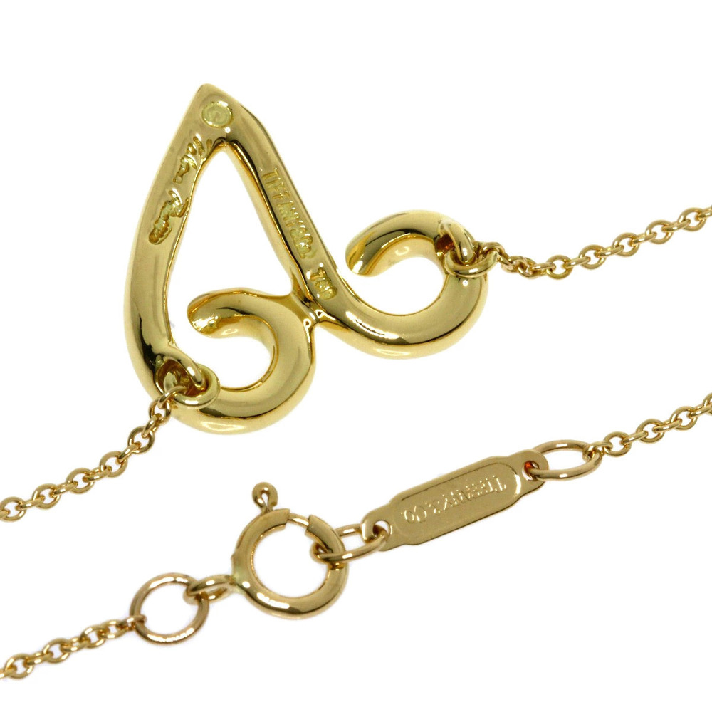 Tiffany Co Paloma Picasso Graffiti Letter Necklace Yellow Gold
